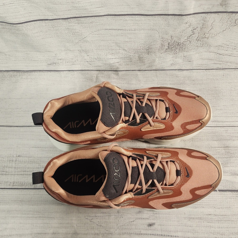 Nike Air Max 200 Womens Copper Bronze Black Sneakers CT1185-900 Low Top Shoes - Picture 7 of 9